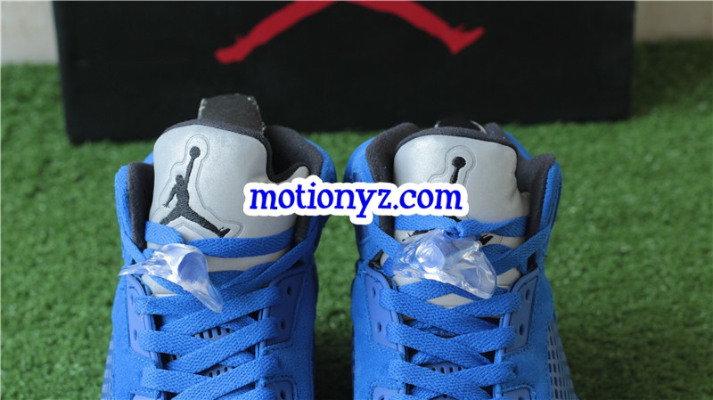 Authentic Air Jordan 5 Royal Blue Suede